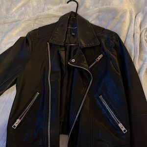 American eagle leather jacket size large